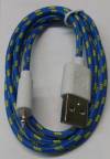 USB Lightning String Cable for iPhone 5S/ 5C /5 /iPad mini /iPad 4 /iPad Air ios 8 Compatible 1m Blue (OEM) (BULK)